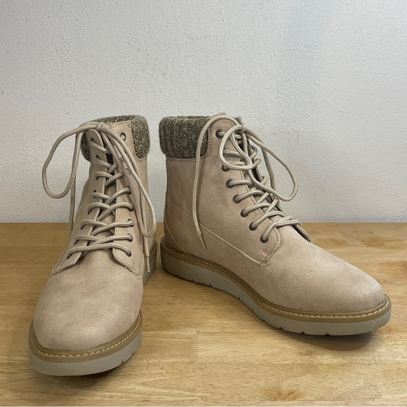 Cliffs by White Mountain Malini Sand Knit Ankle Suede Booties Boots Size 9 - Picture 3 of 13